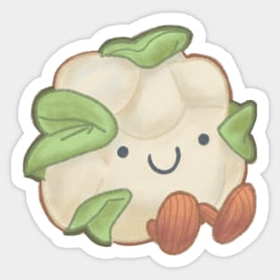 silly little cauliflower guy Sticker